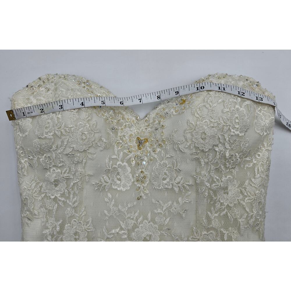 Val Stefani Couture by Moonlight Women's Size 4 Ivory Wedding Dress - Picture 11 of 16